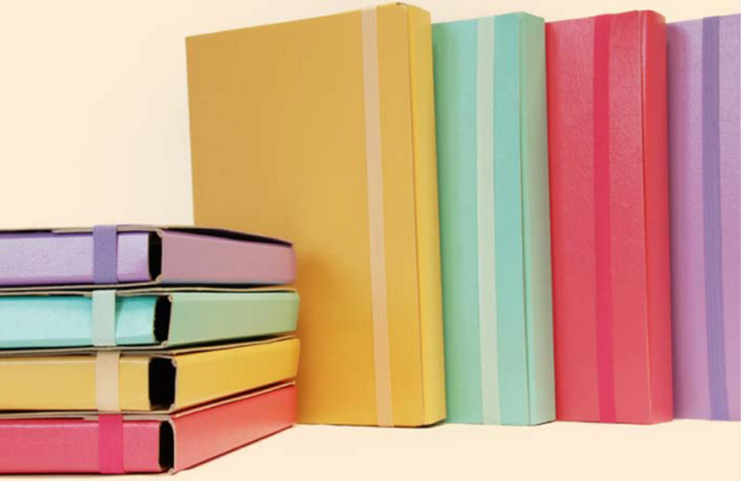 Portaprogetti con chiusura ad elastico, in prespan azalea