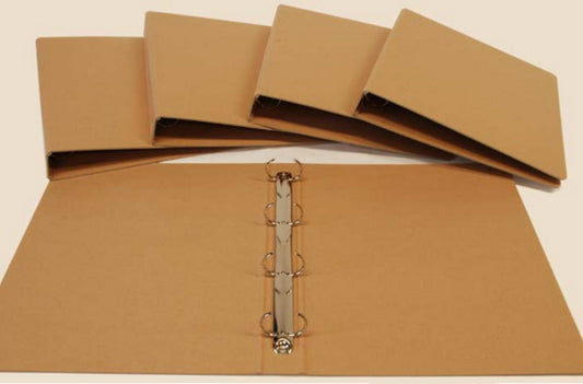 Cartelle a quattro anelli in cartoncino ecologico