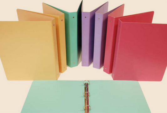 Cartelle a quattro anelli, in prespan gemme