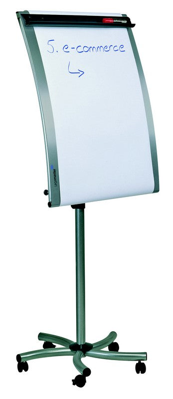 SILVERTEC lavagna porta blocco mobile (innovativo sistema di scorrimento dei fogli)