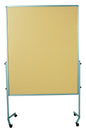 PREMIUM Lavagna per presentazioni mobile 150x120 cm in tessuto beige