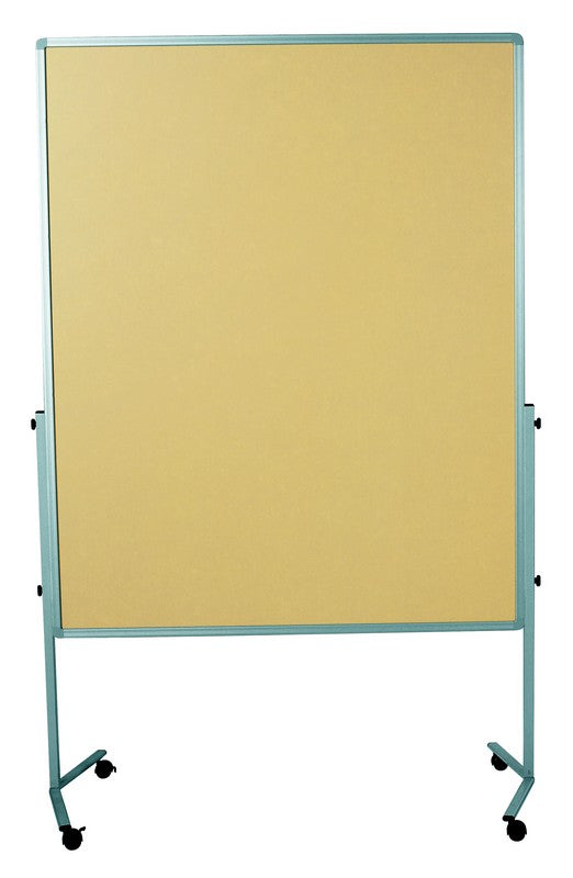 PREMIUM Lavagna per presentazioni mobile 150x120 cm in tessuto beige