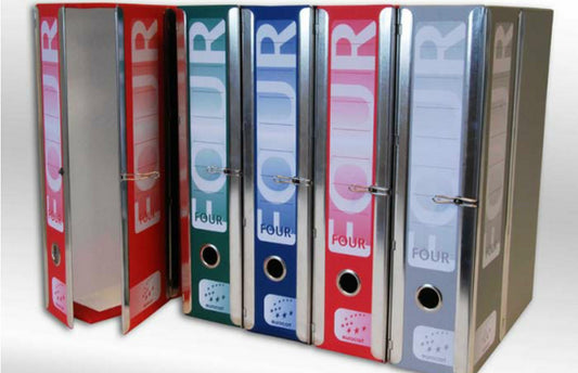 Scatole archivio in cartone rinforzato FOUR, apertura parziale